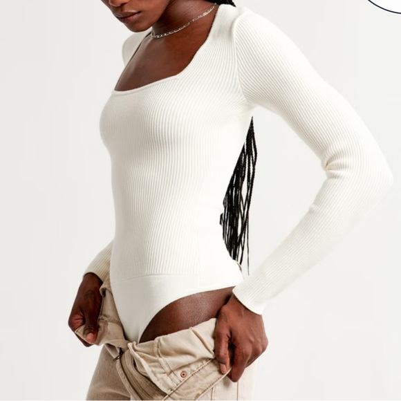 Abercrombie & Fitch Sweaters - NWT Abercrombie Ribbed Square neck Bodysuit Sweater